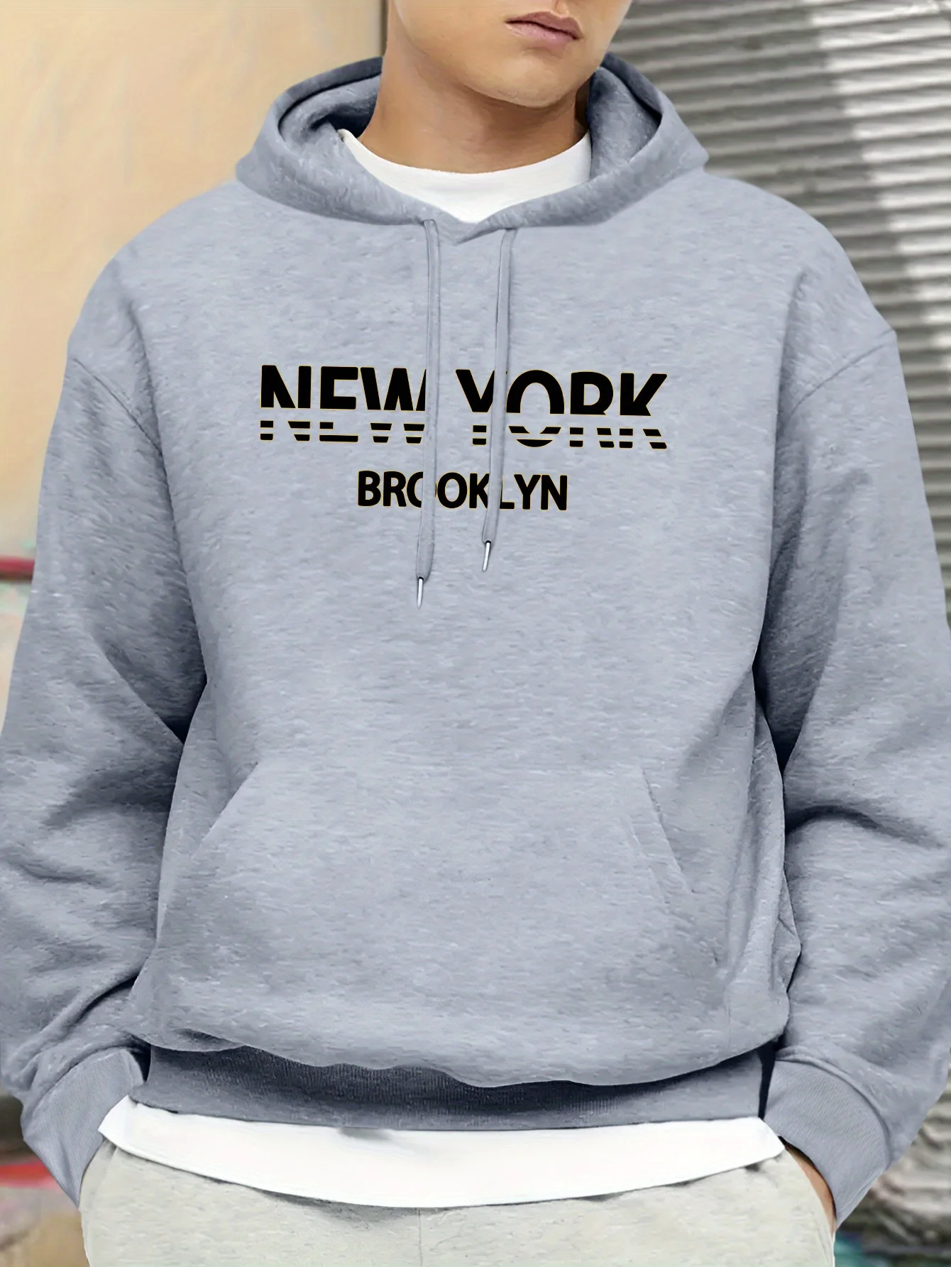 Winter Clothing In New York City - Men New York Brooklyn Graphic Hoodie