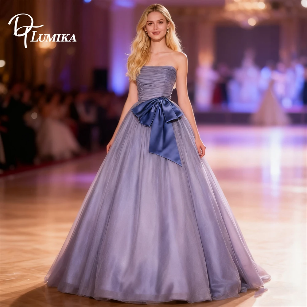 

DTLumika без бретелек Dusty Silver Sweet 15 Платье для женщин Новое бальное платье 2025 года Платье принцессы Подростковое платье Quinceanera