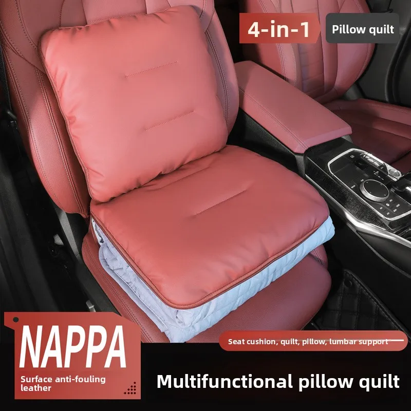 

High Quality Universal Car Headrest Latex Cushion Car Seat Neck Pillow High-grade Leather Breathable Lumbar Support Car Pillow