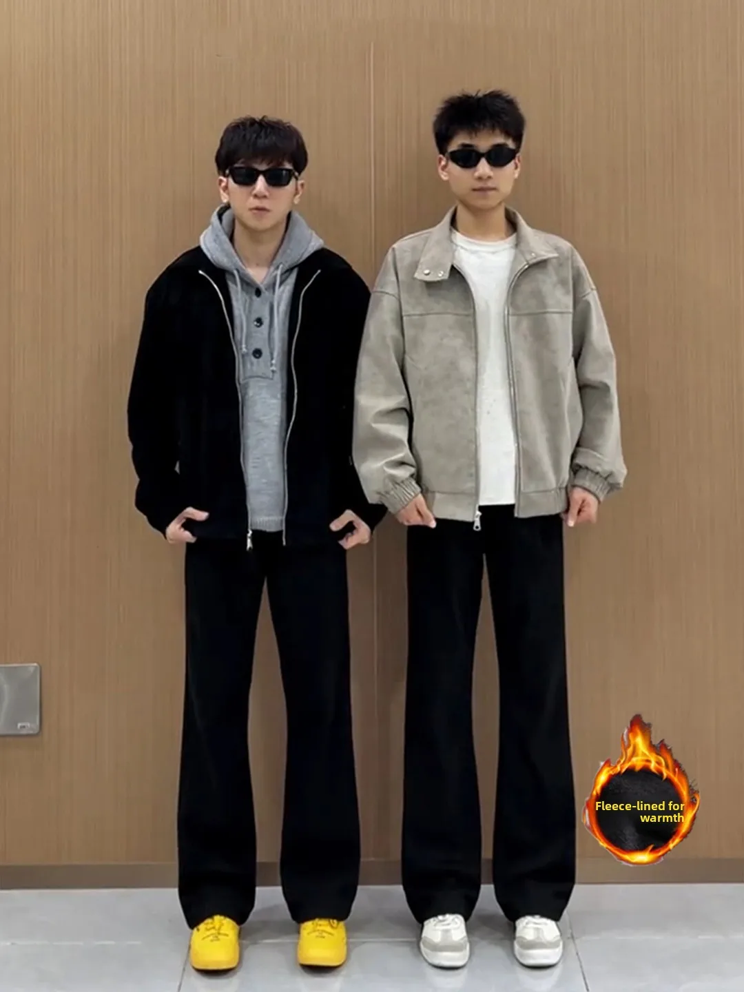 

Мужские зимние джинсы Bla Fce Lined Knife с прямыми штанинами, удлиняющие ноги, зауженные, со средней посадкой, на молнии, повседневные