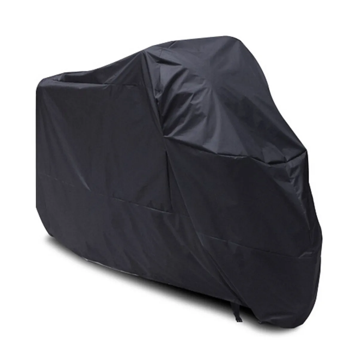 

Xxl Universal Motorcycle Motorbike Cover Black Waterproof Polyester Rainproof Sun Block Dustproof Protective 265cm Long