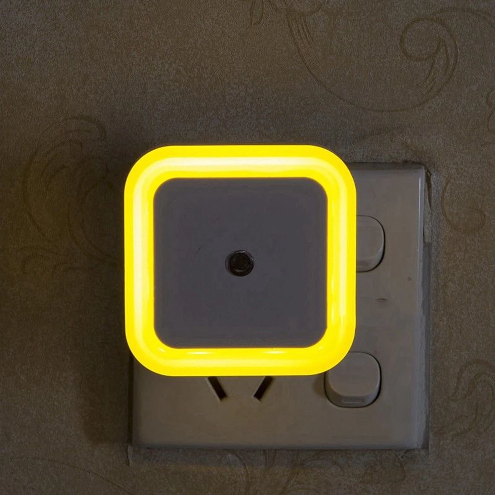 

2Pcs LED Night Lamp Sensor Light 0.5W Square Auto Efficient Baby Room Kitchen Stair Light Sensing Lamp