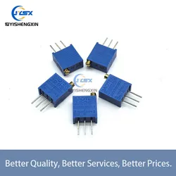 5 peças kit potenciômetro 3296 de alta precisão 3296w resistor variável 100r -1m 200r 500r 1k 2k 5k 10k 20k 50k 100k 200k 500k