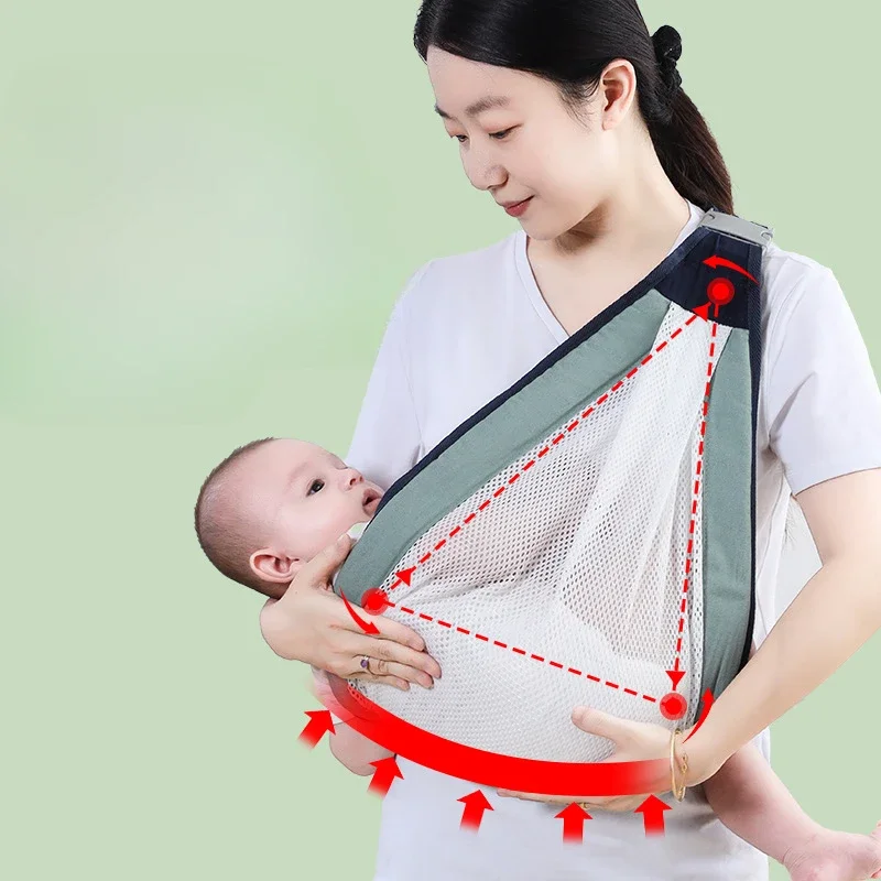 Four Seasons Go Out To Hold Baby Artifact Baby Carrier Front Hold Baby Go Out Simple Single Shoulder Light Stool