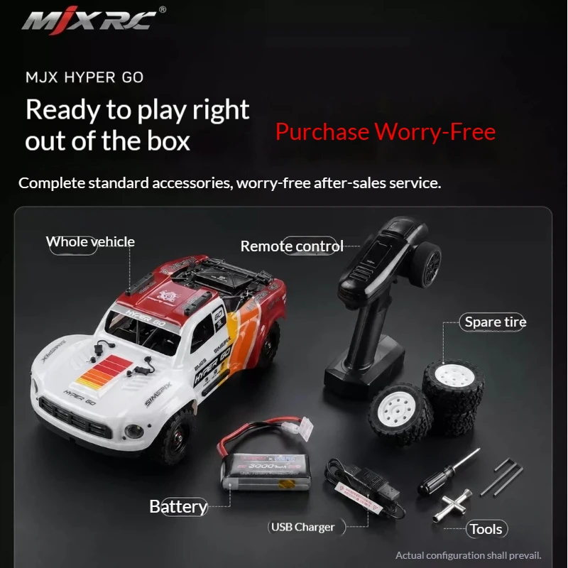 New MJX 1:14 RC Remote Control Car 4WD Brushless High Speed Short Course Truck Off-Road Racing Drift Car Toys for Boys Gift