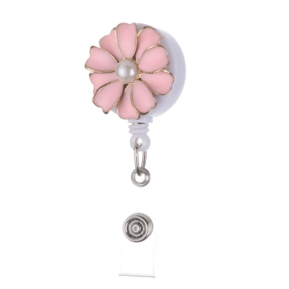 

Flower Card Holder Clip Business Card Name Tag Holder Work Card Nurse Doctor Badge Holder Clip ID Badge Holder Name Card Holder