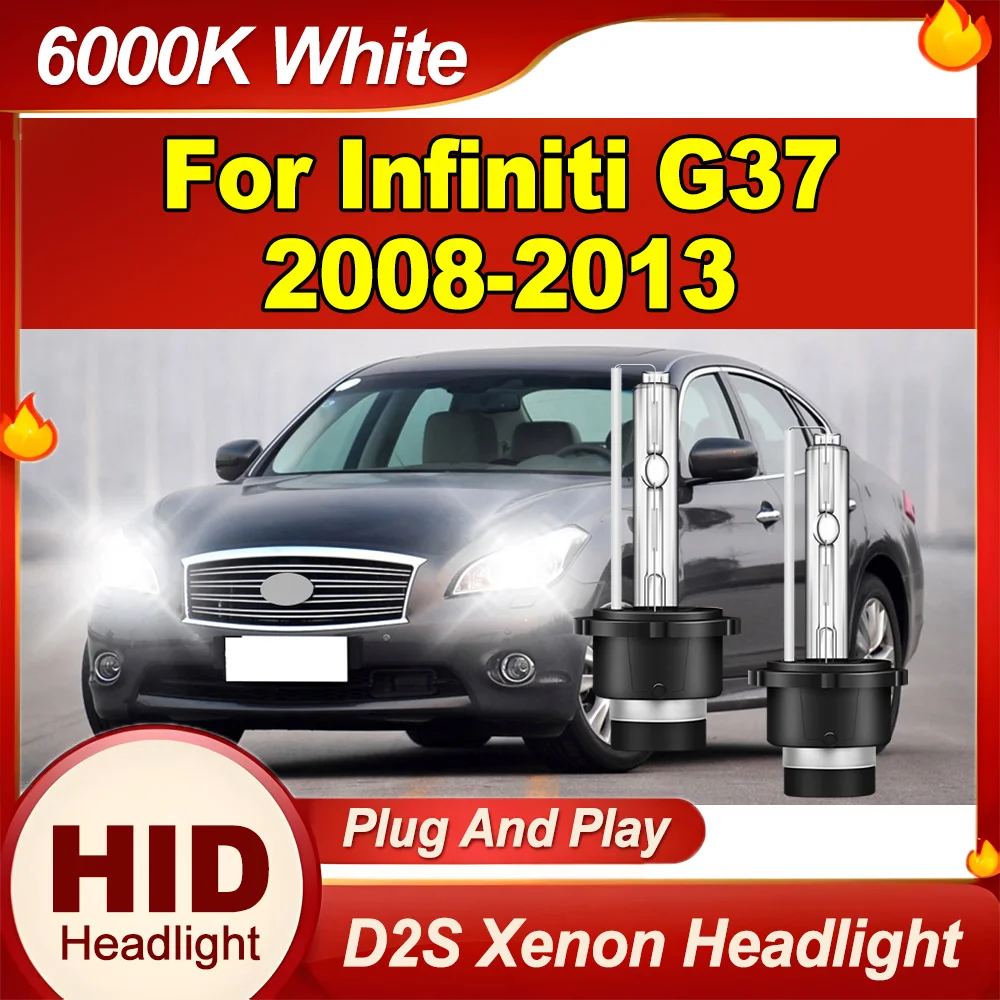 

D2S Передние фары Ксеноновые фары Автомобильные фары Plug And Play Ксеноновые лампы 6000K Белый для Infiniti G37 2008 2009 2010 2011 2012 2013