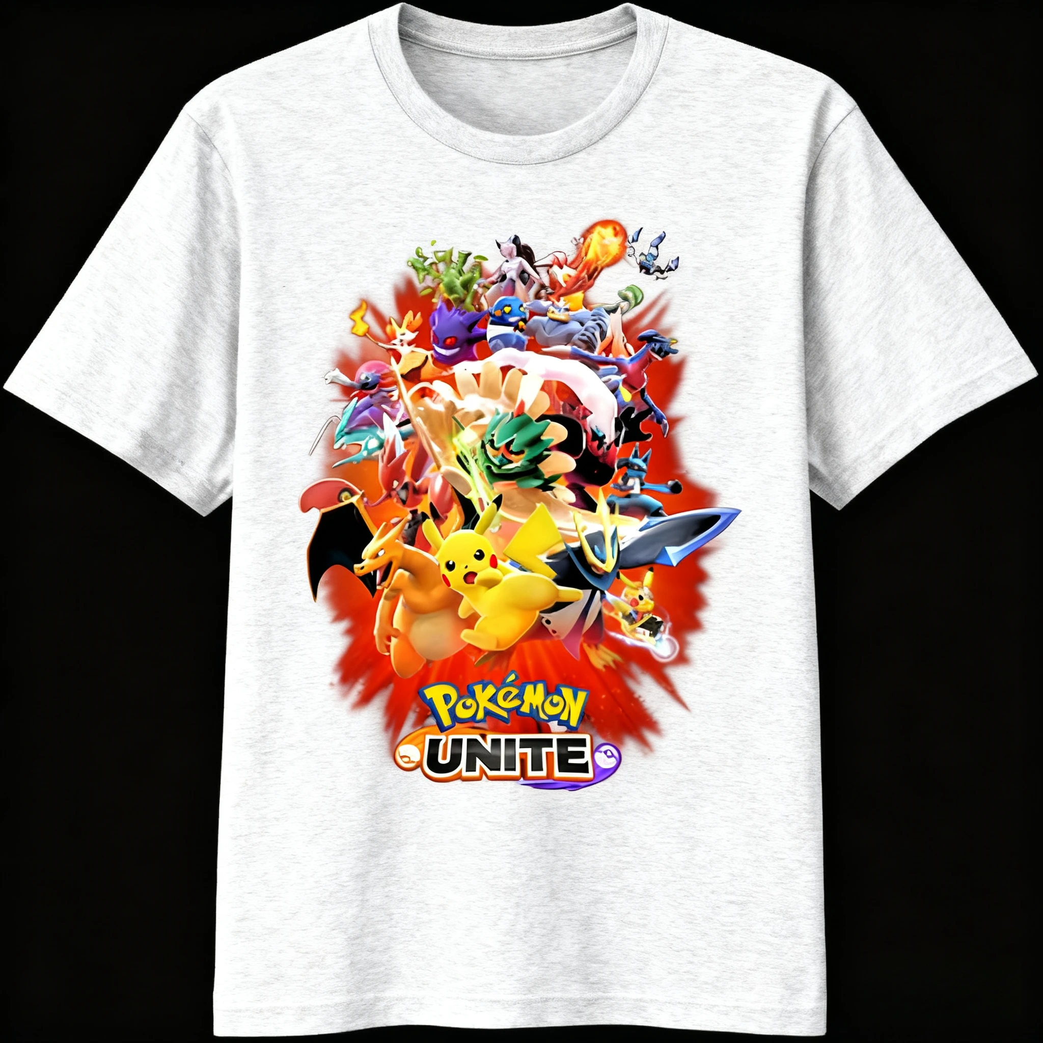 Koszulka męska z nadrukiem anime Pokémon na lato 2025, 100% czysta bawełna, luźna, codzienna, uniwersalna, z krótkim rękawem, luźna i wygodna.