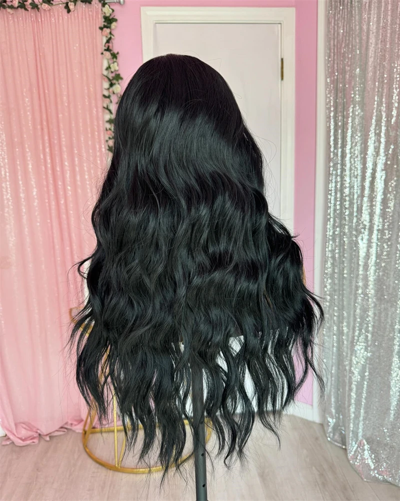 Top GRade Synthetic Lace Front Wig Black Wigs Natural Wavy Wig For Women Heat Resistant Lace Front Wig Daily Cosplay Lady Wig