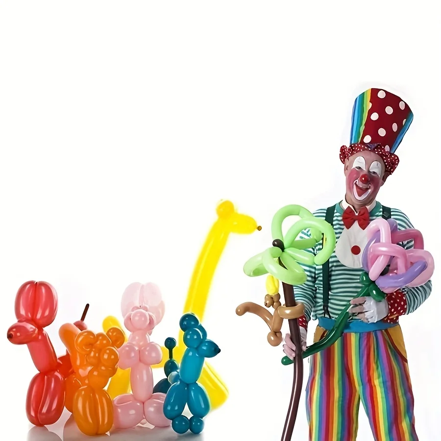 50/100/200 Stück magische mehrfarbige lange Latexballons mit Pumpe für Tiergirlanden Clown Geburtstag Hochzeit Party Dekorationen JXB – Detail 3