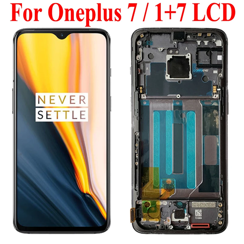 

ЖК-дисплей SUPER AMOLED для Oneplus 7, ЖК-дисплей с сенсорным экраном 6,41 дюйма с рамкой One Plus 7 GM1900 GM1901 GM1903 GM1905 1 + 7, ЖК-дисплей