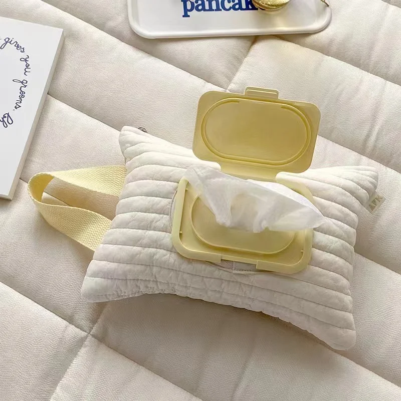 Sac de poussette portable pour lingettes de bébé, étui à mouchoirs pour enfants, sac à main en coton chaud, porte-mouchoirs, INS