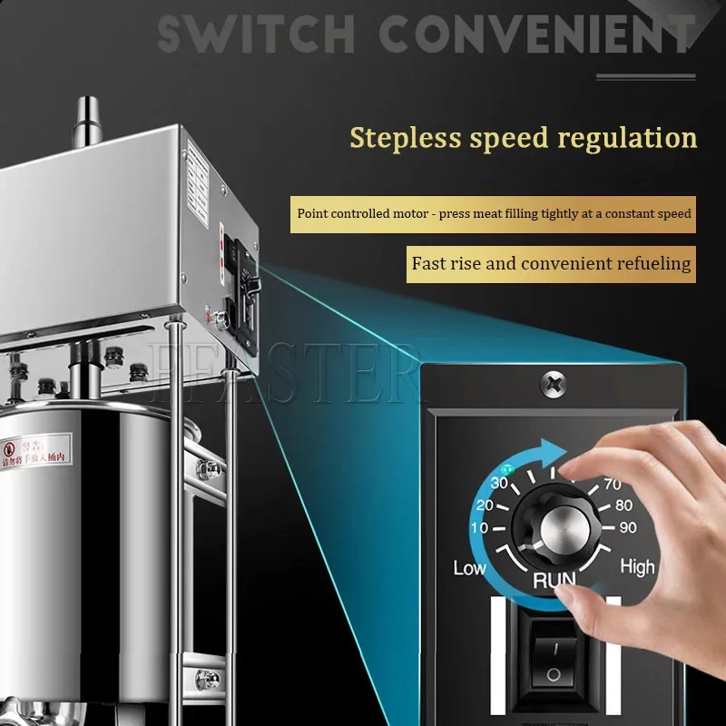 

Hot Sale Electric Automatic 10L/15L/20L/25L Sausage Stuffer Heavy Duty Sausage Meat Filler Machine Stainless Steel