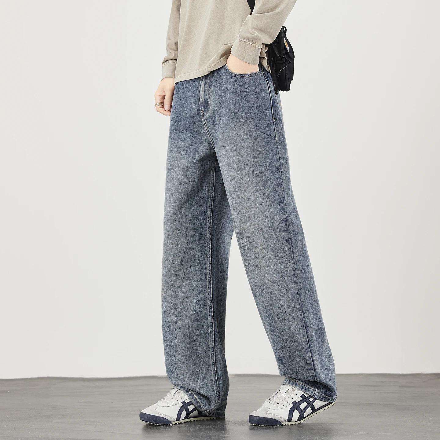 Jeans Men's Fall and Winter Baggy Casual Pants 2025 New N Fashion Brand Wide-legged Retro Pants