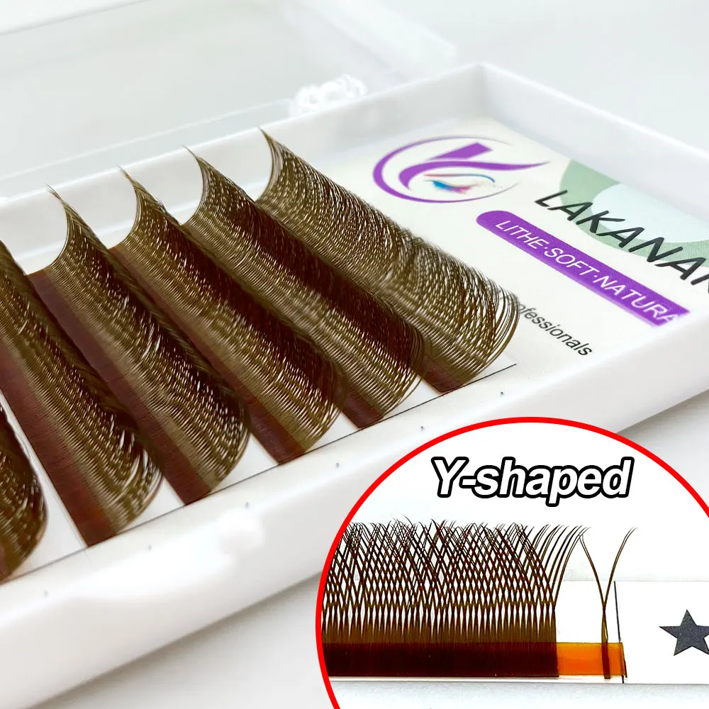 LAKANAKU YY-Extensions de Cils en Cachemire et Vison, Pointes Fendues, Vente en Gros