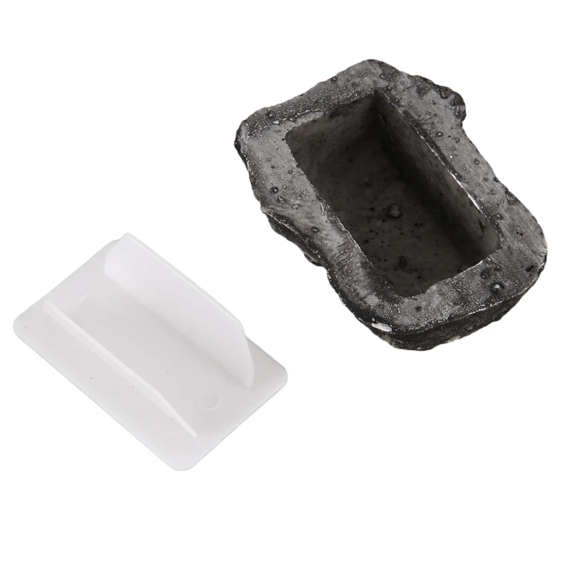Coffre-fort à clés creux, caisse en pierre de roche boueuse amusante, décoration de jardin à la maison, cadeau de sécurité, cachette secrète, 2 pièces