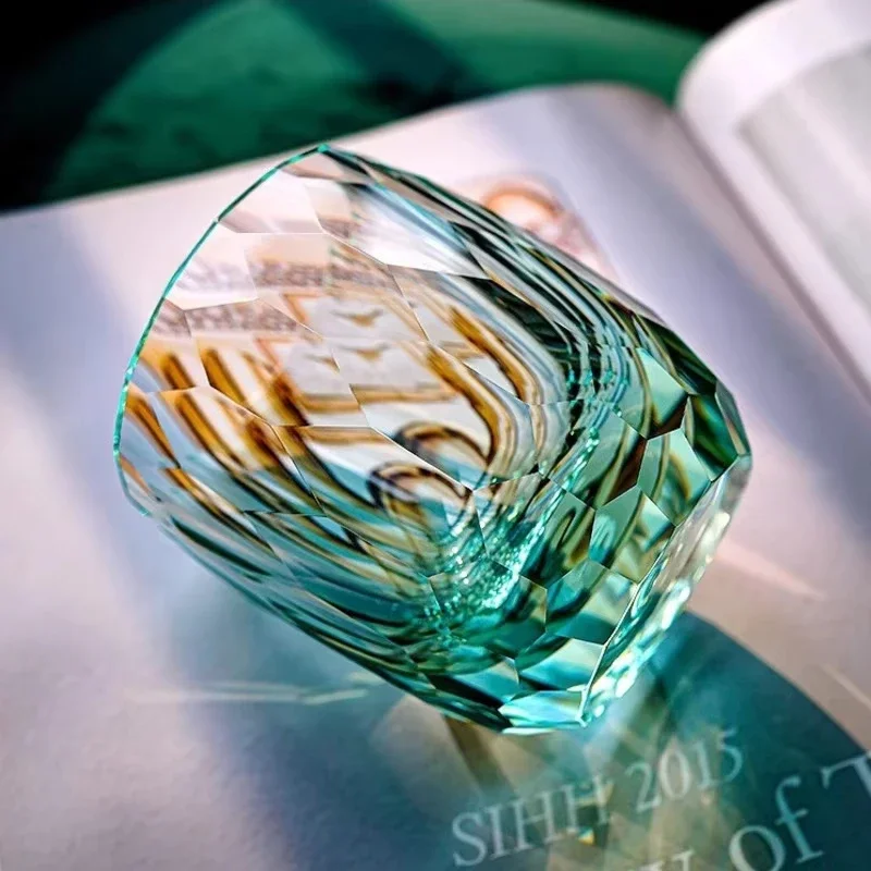Starlight Crystal Glass Whiskey Cup Glassware Wineglass Sparkling Diamond Cut Chivas Rock Tumbler
