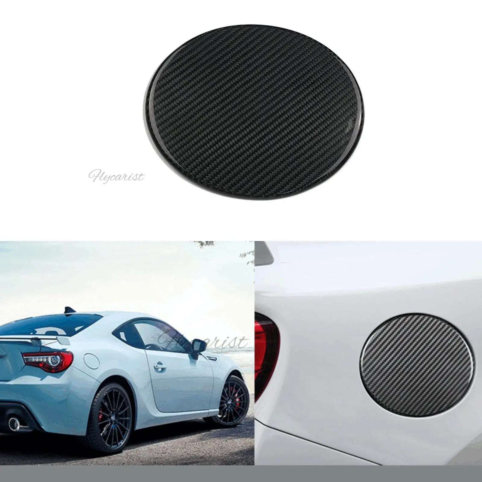 Dry Carbon Fiber Fuel Filler Cover Gas Tank Cap Cover Trim For Subaru BRZ 2012-2019