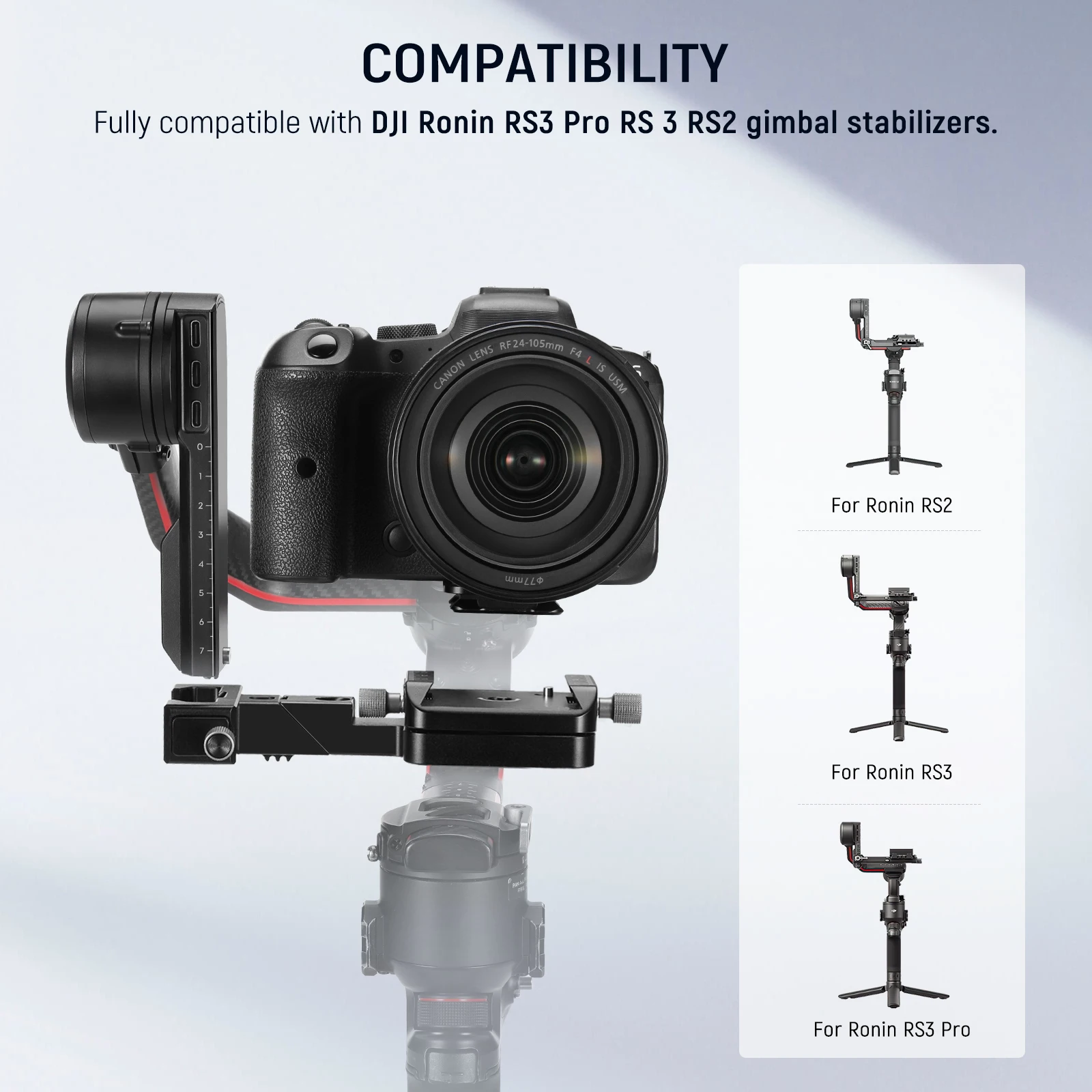 Support Vertical DJI Ronin RS3/RS2/RS3 Pro - DF DIGITALFOTO Pour Photos Portraits Réseaux Sociaux