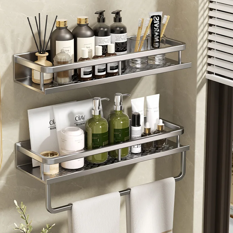 Bathroom Storage Rack Washbasin Bathroom Wall-mounted Toilet Balcony Wall Storage Rack Kitchen Towel Rack Shower House Things