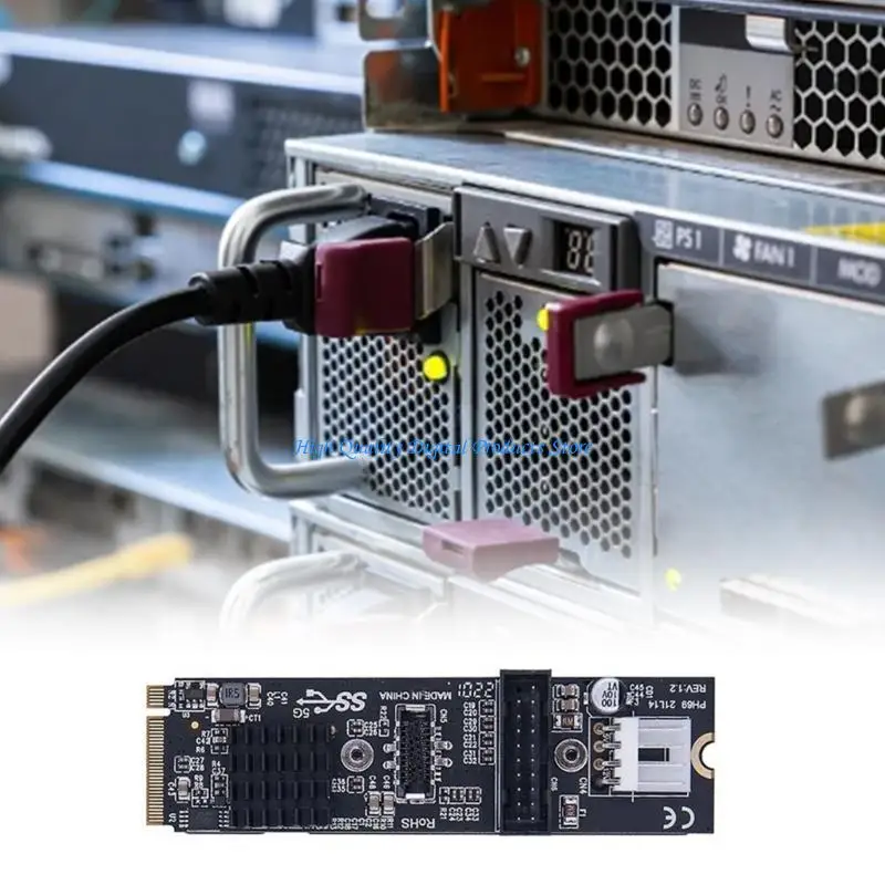 U2JE M.2 PCIE إلى بطاقة توسيع USB3.0 مع سرعة 10 جيجابت في الثانية لتوافق NVME SSDS ومقاطع التثبيت تشغيل