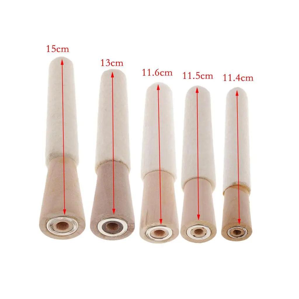 Jewelry Ring Buffing Tools Five Size Felt Buffers Ring Polishing Accessory for Crafting Rings
