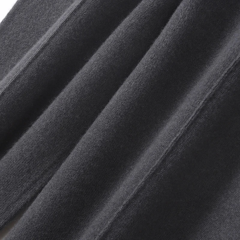 

Autumn Winter 100% Merino Wool Pants Women Casual Wide Leg Trousers Middle Seam Style Knitted Cashmere Soft Lace-up Trendy Pants