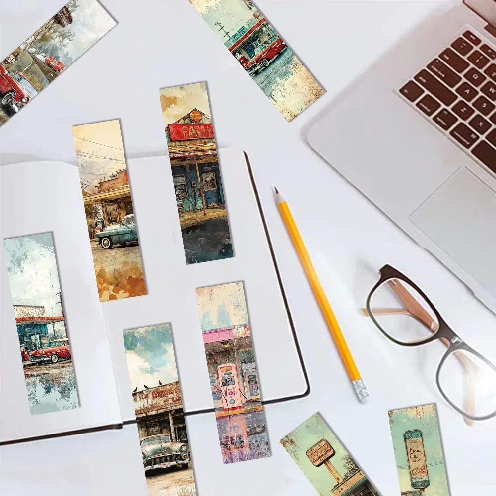 30 個レトロヴィンテージヴィンテージヴィンテージブックマークシリーズシンプルなハンドヘルドアートクリエイティブ素材読書紙ブックマーク DIY ブックマーク