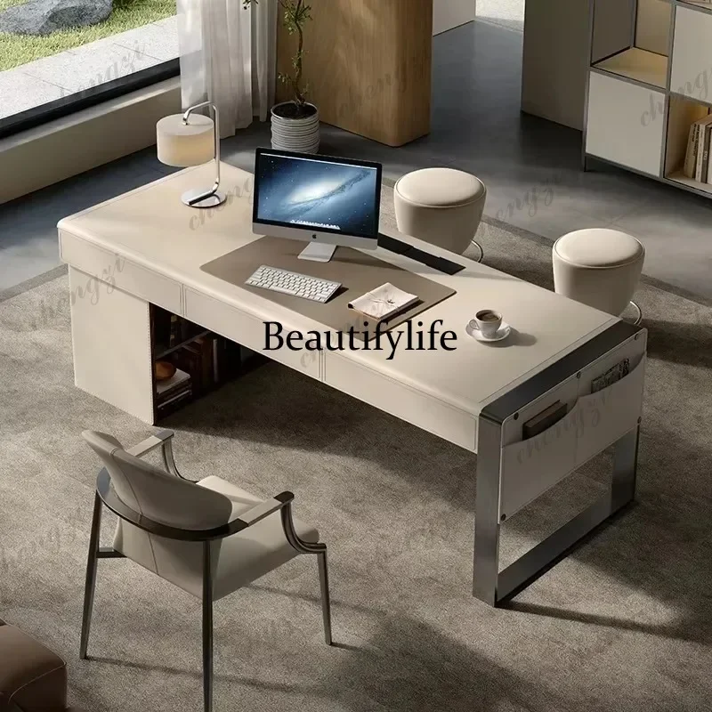 NQ52 Designer Luxury Modern Executive Desk Wood Home Asthetic Large Study Computer Desks Gaming Standing Scrivania