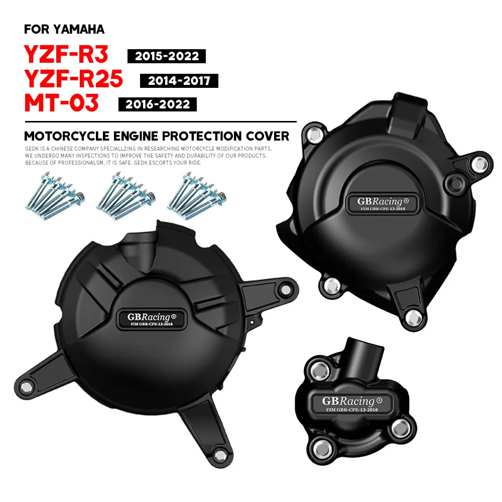 YZF-R3 MT-03 R25 GB Racing Engine Protect Cover For YAMAHA YZF R3 2015-2022 Motorcycle Clutch Pulse Protection Cover Accessories