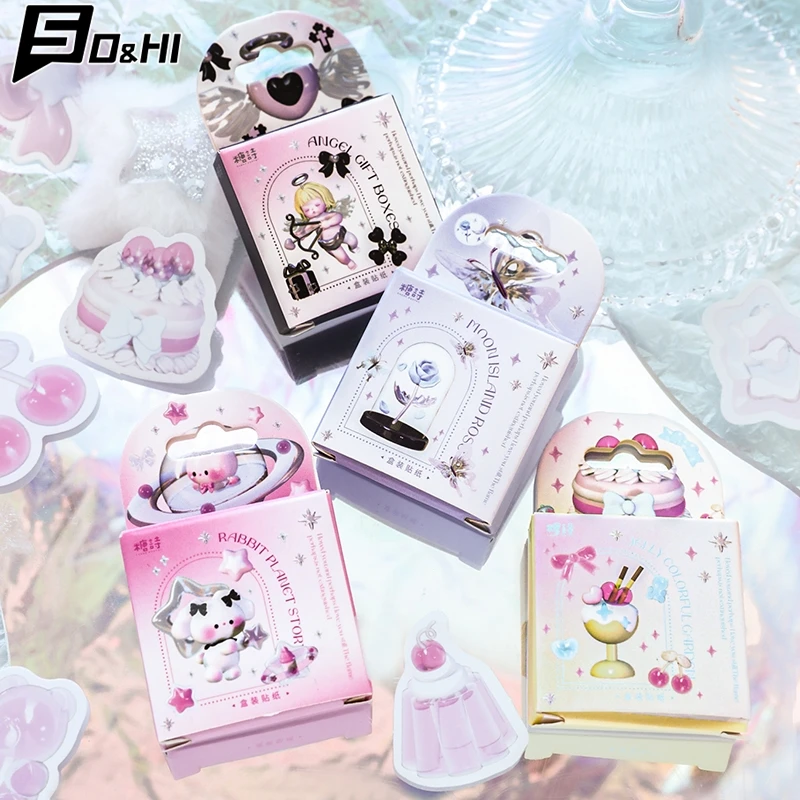 Stiker ponsel seri sayang, 46 buah stiker lucu kartun Elf Label Album buku harian kulkas perencana stiker Scrapbooking