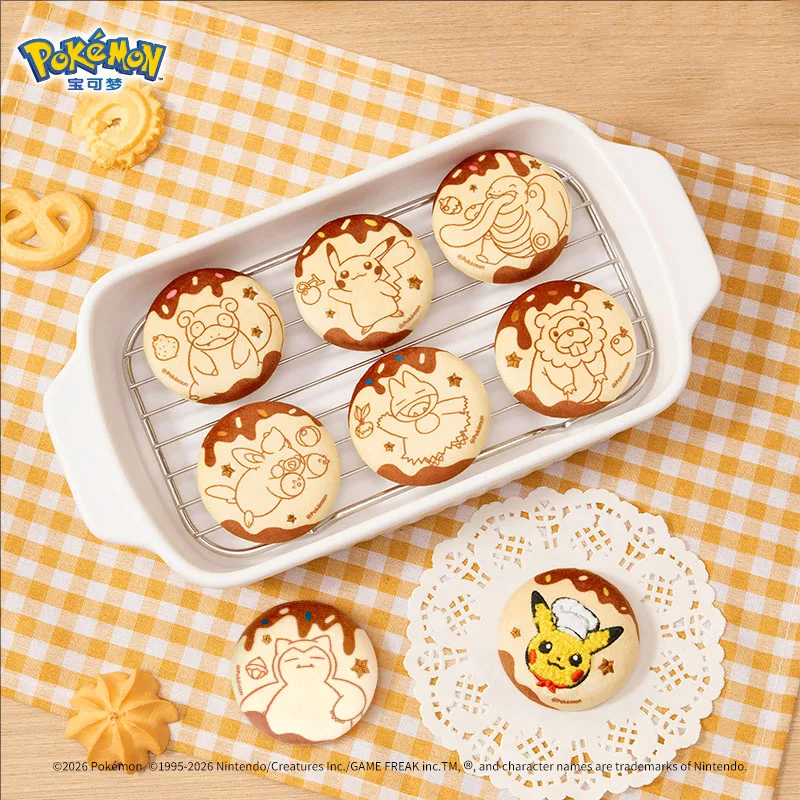 

Original PokéMon Warm Bakery Series Badge Blind Box Bidoof Lickitung Pawmi Trendy Doll Garage Kit Ornament Toy Birthday Gift