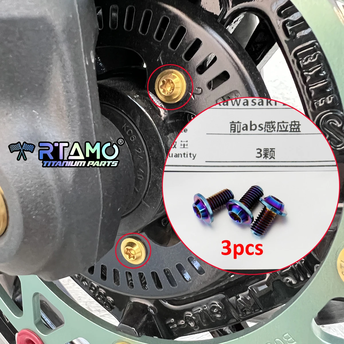 RTAMO Titanium Alloy Bolts Engine Guard Screw Front Caliper ABS Line Plate Brake Disc Bolt Front Footrest for Kawasaki ZX-4R