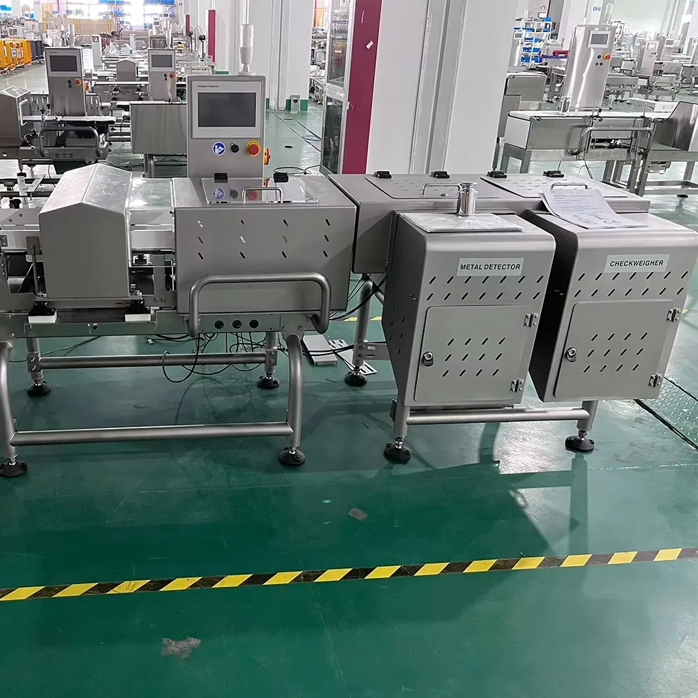 High Precision 2-in-1 Metal Detector Checkweigher Combo Food Grade Stainless Steel for Food Packaging Line