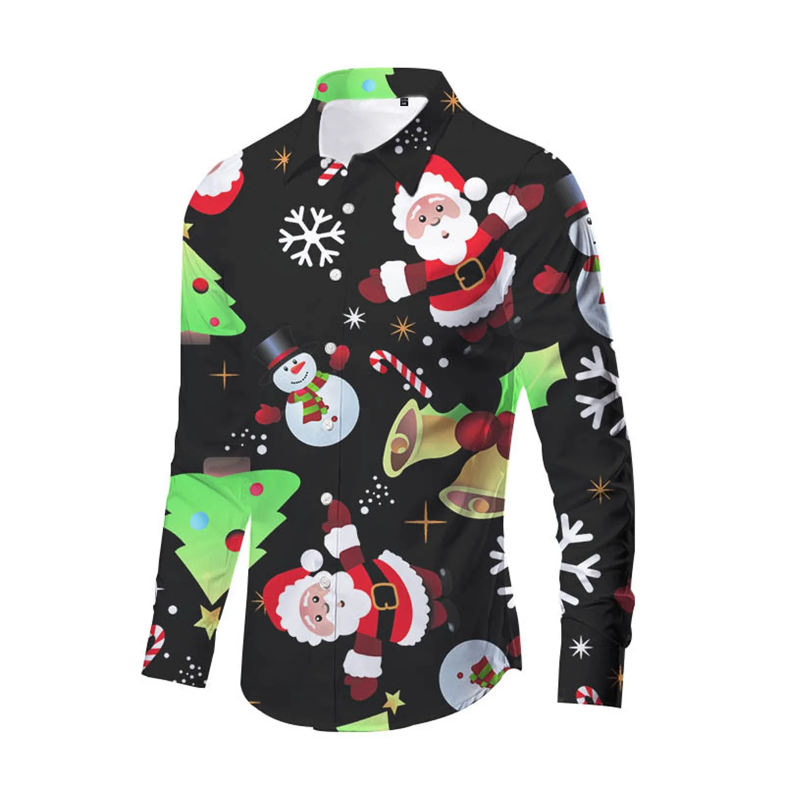 

Christmas Shirts Long Sleeve Shirts Men Long Sleeve Dress Shirts Autumn Turn Down Collar Slim Spring Autumn Handsome Shirts Male