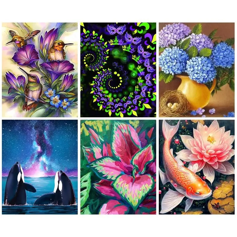 

CHENISTORY Diamond Embroidery Animal Flowers New Arrival Diamond Painting Mosaic Full Rhinestone Picture Wall Art Home Decor