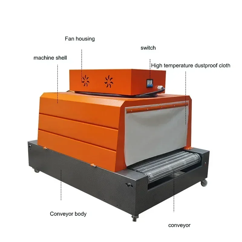 가정용 220v 메쉬/체인 열 수축 필름 포장 기계 600*300MM 원적외선 열 수축 포장 기계 수축