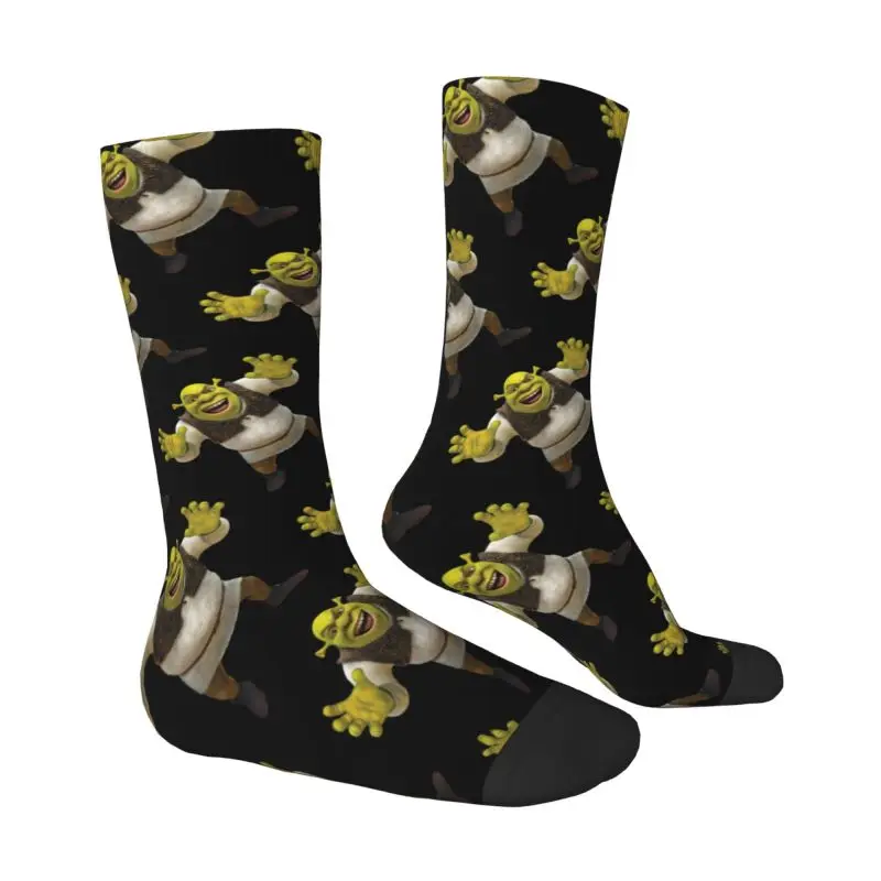 Kawaii Angry Shrek Socks Women Men Warm 3D Printed Monster Football Sports Socks