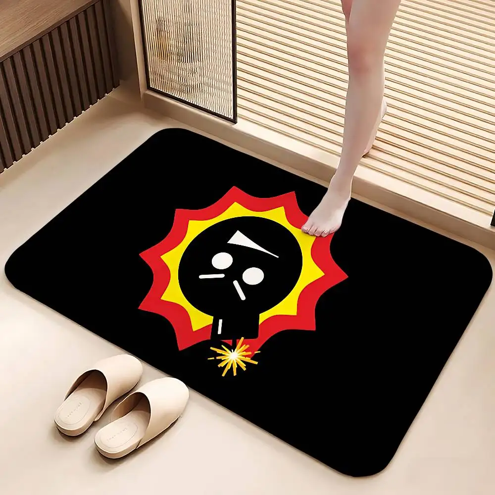 Serious Sam Bomb Carpet Bathroom Anti-slip Mat Door Mat Home Decoration Mat Entrance Door Mat Scratch-resistant Door Mat