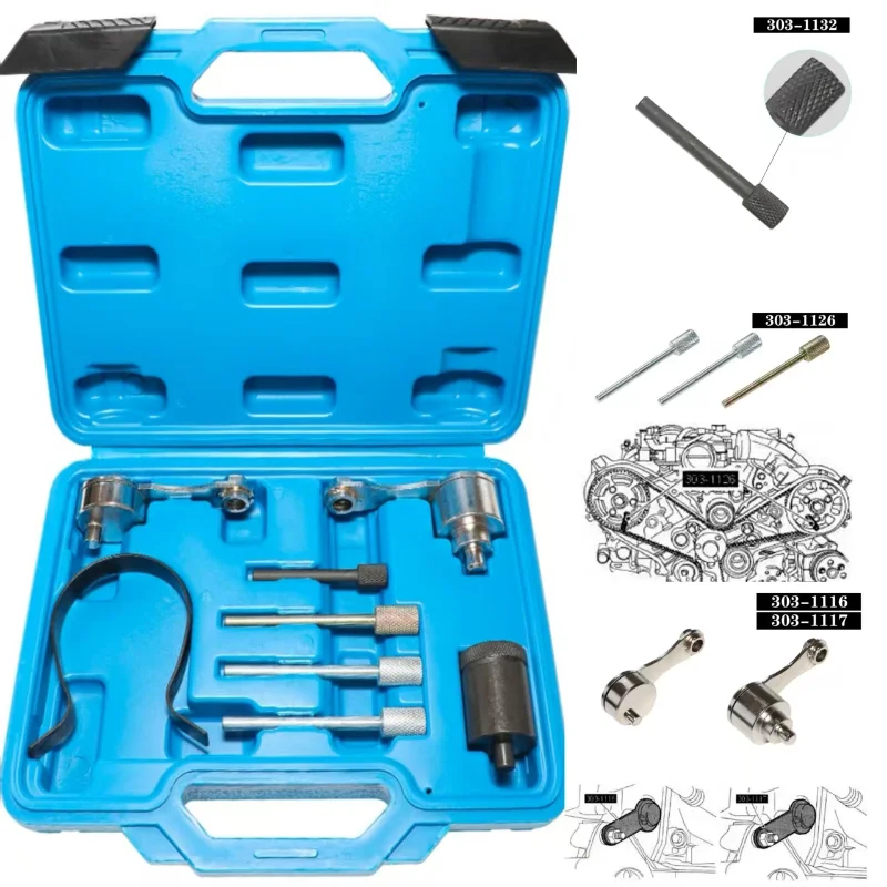 

Camshaft Timing Locking Tool Set for Land Rover Jaguar 2.7 3.0 Diesel Engine settings Tools 303-1116 303-1117 303-1126 303-1132