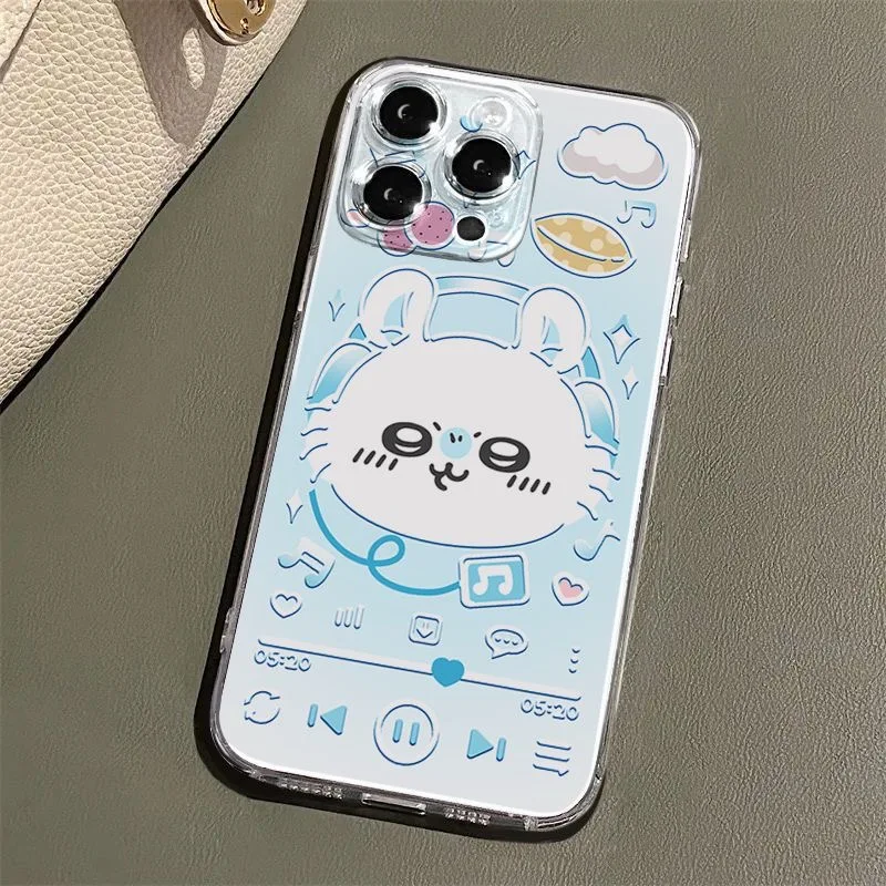 Perlindungan Casing Lunak Bening Chiikawa Anime Jepang Mewah Baru untuk iPhone 16 15 13 12 11 14 Pro Max XS XR 16 7 8 Plus X SE Coque