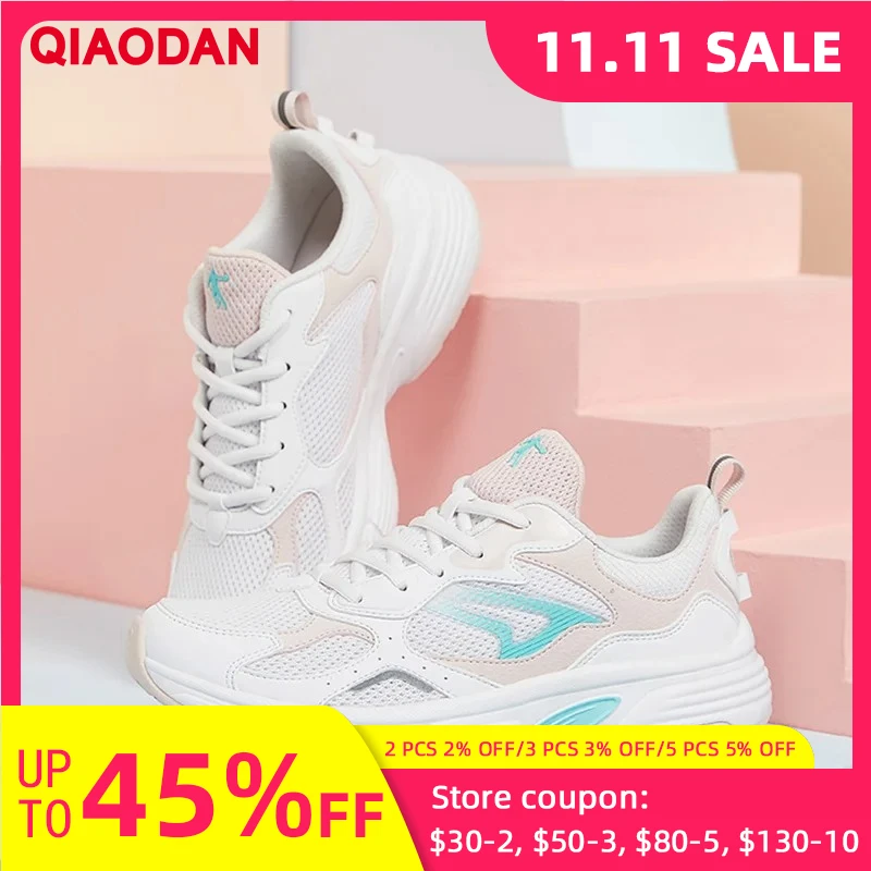 

QIAODAN женские кроссовки, осень 2022, подростковые кроссовки Sprots Release, легкие удобные кроссовки на мягкой подошве XM36210265