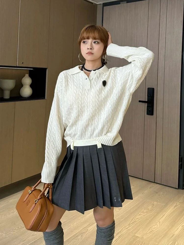 กระโปรงทรงเอเอวสูงจีบพลีท แฟชั่นผู้หญิง สีสันหลากหลาย กระโปรงอเนกประสงค์ สไตล์เรียบง่าย เหมาะสำหรับใส่ไปทำงาน ผลิตจากผ้าฝ้าย