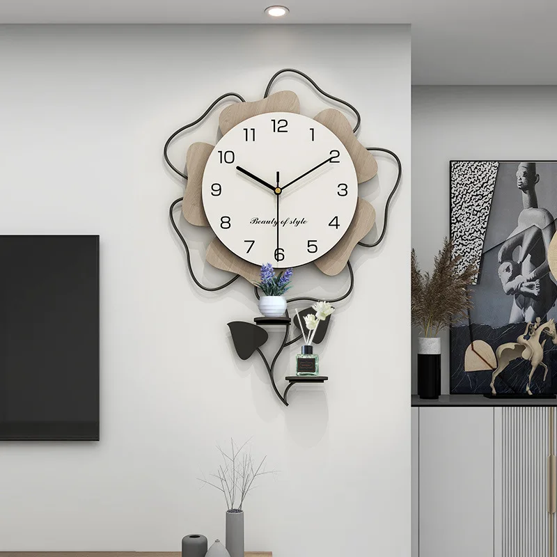 

Creative Flower Wall Clock New minimalist modern decoration for living room Artistic atmosphere Wall hanging home decor