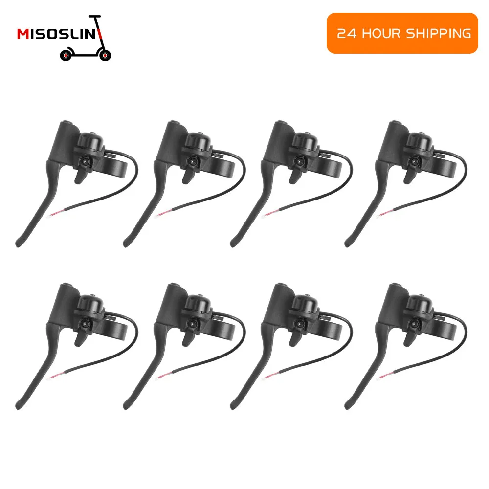 8PCS Aluminum Alloy Brake Lever Handle with Bells Electric Scooter Accessories Bell Handbrake For Xiaomi M365/1s Pro/Pro2 Parts