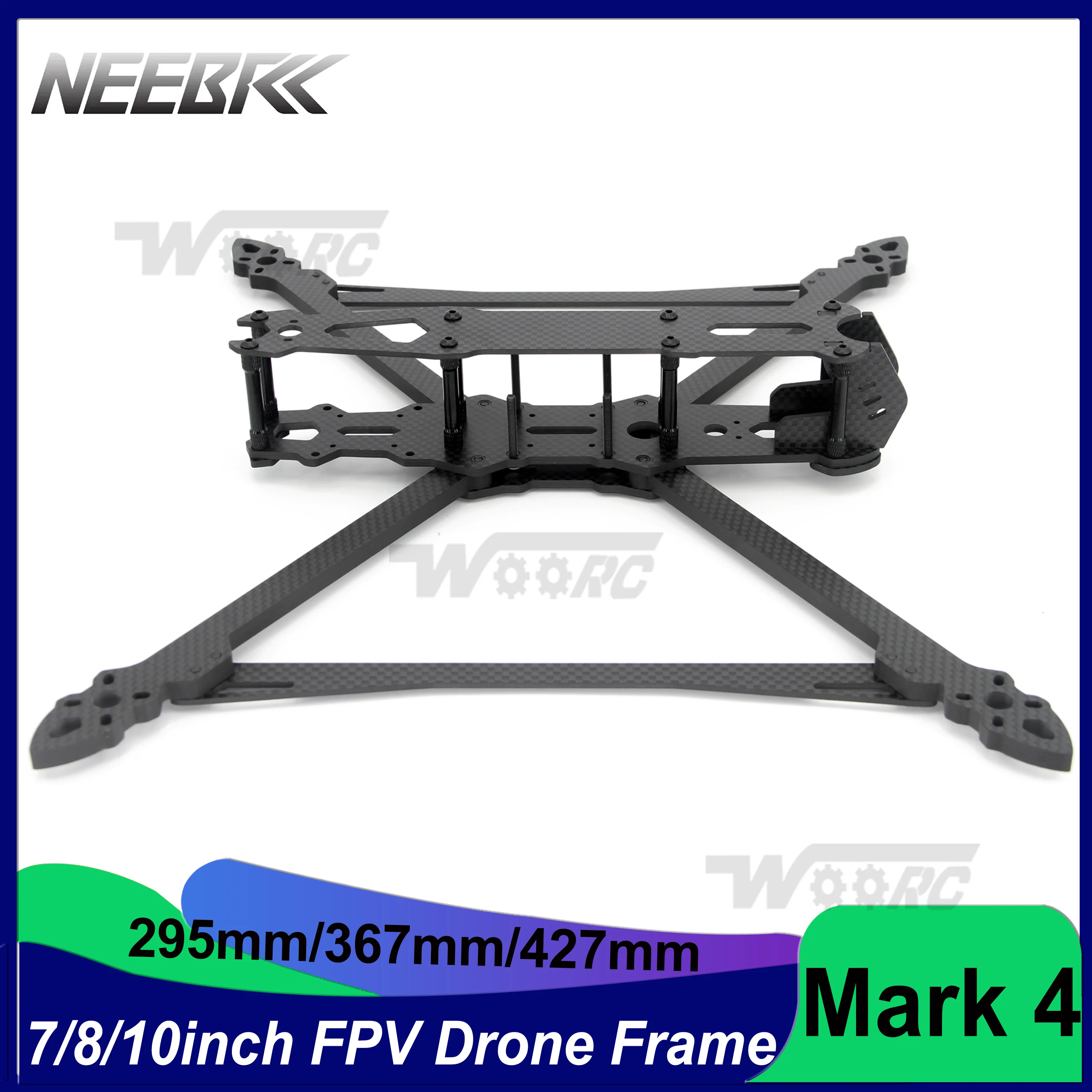 

Mark4 7inch 295mm 5mm Arm Mark 4 V2 8inch 367mm 6mm Arm 10inch 427mm 7.5mm Arm FPV Racing Drone Quadcopter Freestyle Frame Kit