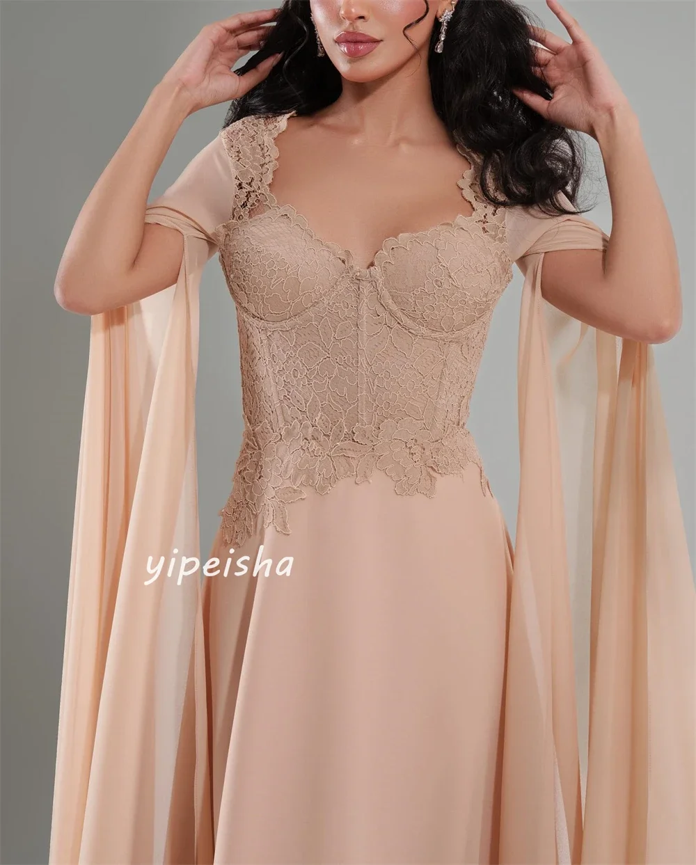 Vestidos de Noche personalizados para fiesta de boda, vestido de fiesta con cuello cuadrado, exquisito vestido Formal para ocasión de alta calidad para mujer