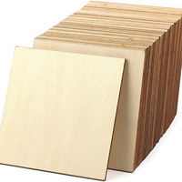 5/10Pcs Wood Square Blank Wood Sheet for Crafts Thin Unfinished Wood Squares for Wood Burning Painting Staining Wood Engrav