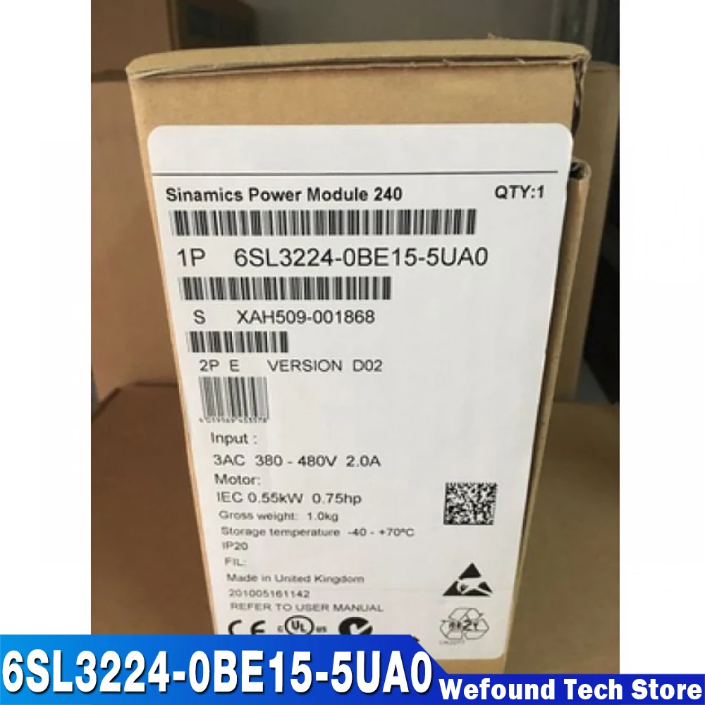 For SIEMENS SINAMICS G120 PM 240 Power Module Unfiltered 6SL3224-0BE15-5UA0