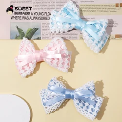 New Sweet Bow Hairpins Candy Color Bowknot Hair Clips For Girls Ribbon Butterfly Barrettes Duckbill Clip Kids Hair Accessories